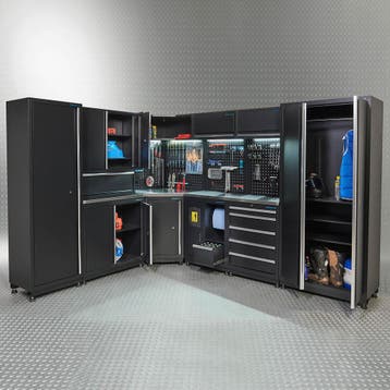Datona Werkplaatsinrichting PREMIUM met RVS werkblad 560 cm, Ophalen of Verzenden
