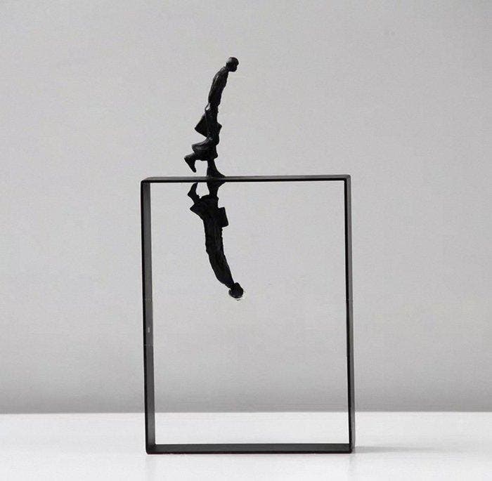 sculptuur, Double life - 29 cm - Legering, Antiek en Kunst, Curiosa en Brocante