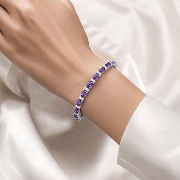 Zonder minimumprijs - Armband Verguld Amethist - Topaas -, Nieuw