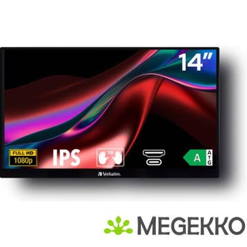 Verbatim PMT-14 14  Full HD Touchscreen Portable IPS Monitor, Computers en Software, Verzenden, Nieuw