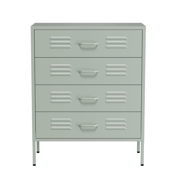 Lendo Online Commode 80x40x100 cm Métal Vert, Huis en Inrichting, Kasten | Ladekasten
