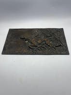 Relief, Placca Animalier in rilievo - Cane da ferma in, Antiquités & Art