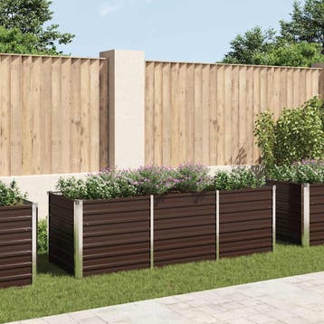 vidaXL Plantenbak verhoogd 240x80x77 cm gegalvaniseerd staal, Tuin en Terras, Bloempotten, Verzenden, Nieuw