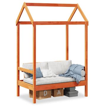 vidaXL Bank met dak 117,5x70x176,5 cm massief grenenhout, Huis en Inrichting, Verzenden, Nieuw