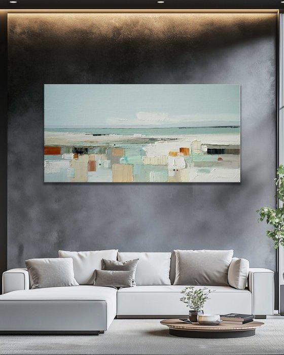 Clelia - Coastal Mosaic Echoes, Antiek en Kunst, Kunst | Schilderijen | Modern