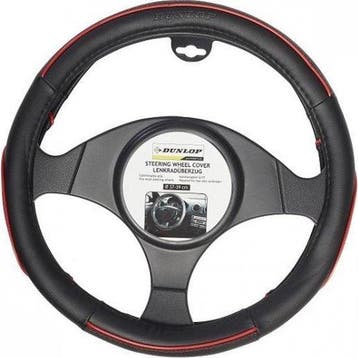 2dekans | Dunlop Stuurhoes - Universeel - Pu - Zwart/rood -, Ophalen of Verzenden, Nieuw