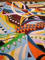 B267 - 730 x 140 cm - Splendido Voile in 100% puro cotone -, Antiquités & Art, Tapis & Textile