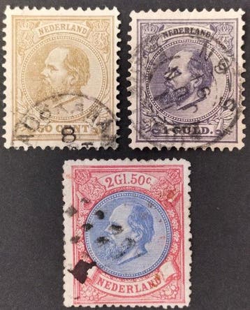 Nederland 1872/1888 - Koning Willem III - Nvph 19/29