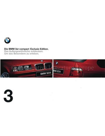 1997 BMW 3 SERIE COMPACT EXCLUSIV EDITION BROCHURE DUITS, Nieuw