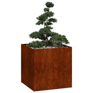Jardiniere Acier Corten 80x80x80cm - Seconde chance -34%, Jardin & Terrasse, Verzenden