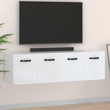 vidaXL Wandkasten 2 st 80x35x36,5 cm bewerkt hout wit, Verzenden