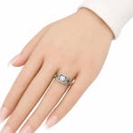 Bague - 14 carats Or rose, Argent - 0.89ct. tw. Diamant, Bijoux, Sacs & Beauté