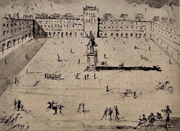 Salvador Dali (1904-1989) - La Grand Place des Vosges, du