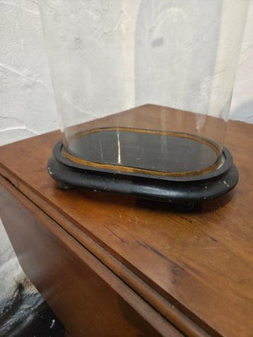 Globe - !!! - ANTIEKE GLAZEN OVALE STOLP - 1901-1920 - MOOIE