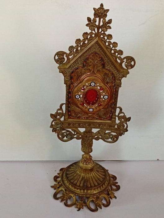 Reliekhouder - Brons - 1850-1900 - 51 cm, Antiek en Kunst, Kunst | Niet-Westerse kunst