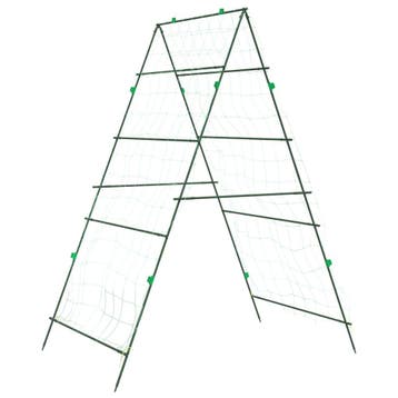 vidaXL Plantenklimrek A-frame 99x90x175,5 cm staal, Verzenden, Nieuw