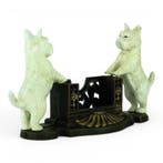 sculptuur, Card Holder with Scottish Terriers - 28 cm in