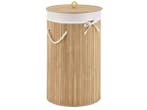 Veiling - Bamboe Wasmand Curly - 55 Liter - Natuurkleur, Nieuw