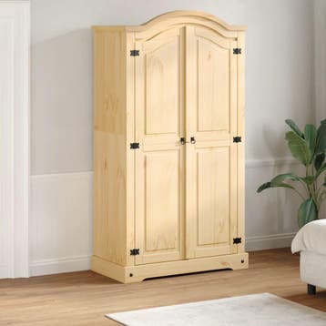 vidaXL Kledingkast Corona 102x52x186 cm massief grenenhout, Verzenden