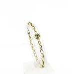 Gouden ankerschakel armband met Nazar oog (Schakelarmband), Handtassen en Accessoires, Armbanden, Gebruikt, Overige kleuren, Ophalen of Verzenden