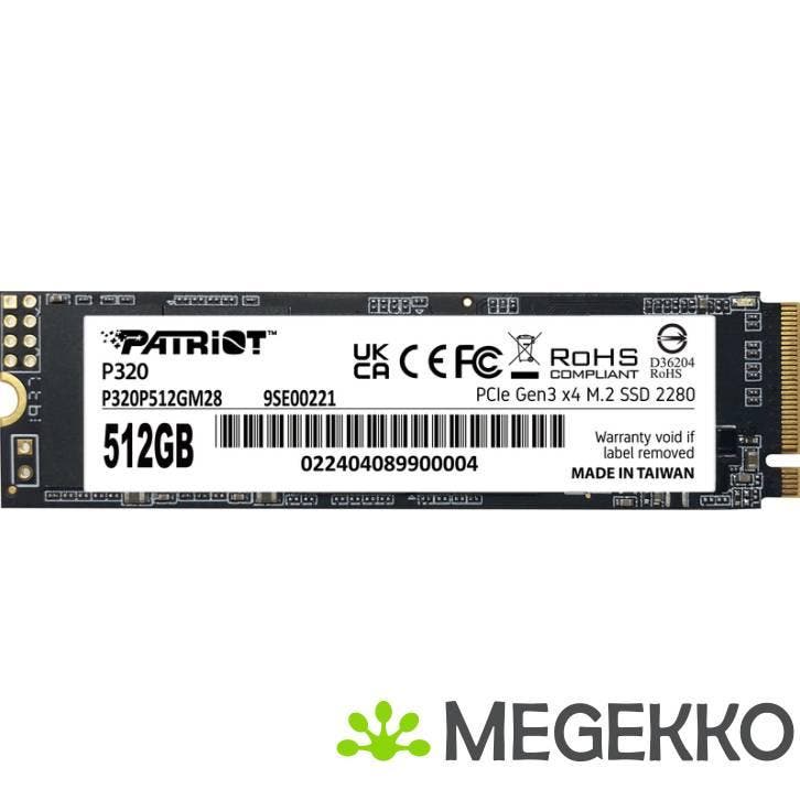 Patriot Memory P320 512 GB M.2 PCI Express 3.0 NVMe, Computers en Software, Harde schijven, Nieuw, Verzenden