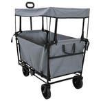 vidaXL Opvouwbare Handtrolley Grijs 105 x 56,5 x 116 cm, Verzenden