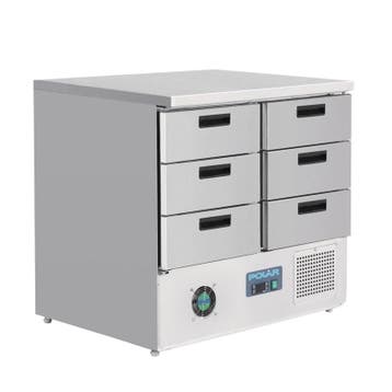 Polar G-serie koelwerkbank met 6 lades 240 liter, Verzenden