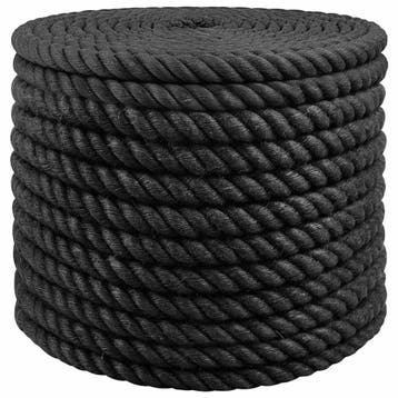vidaXL Jute Touw 24 mm Zwart 100% Tossa jute, Verzenden