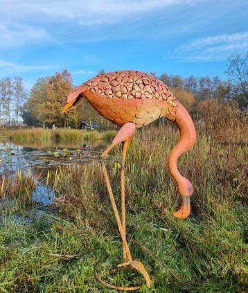 Figuur - Figuur - Xl flamingo sculptuur - IJzer - IJzer