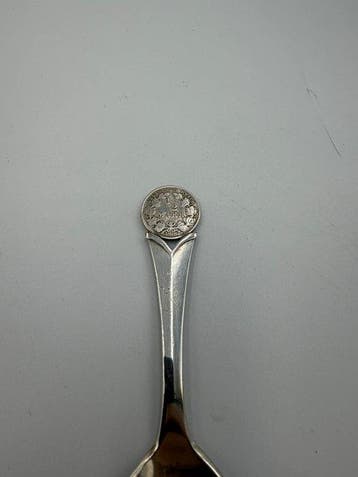 Lepel - .830 zilver - Nikkelzilver-souvenir, Antiek en Kunst