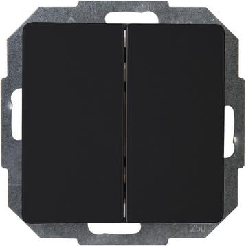 KOPP Paris HK05 2-knops Serieschakelaar Mat Zwart 10A, Doe-het-zelf en Bouw, Elektriciteit en Kabels, Verzenden, Nieuw