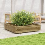 vidaXL Plantenbak 110x110x26,5 cm geïmpregneerd grenenhout, Verzenden, Nieuw