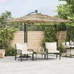 vidaXL Parasol met stalen paal 269x269x235 cm bruin, Tuin en Terras, Verzenden, Nieuw