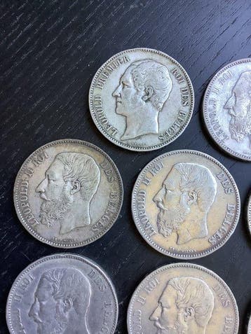 België. 5 Francs 1865-1876 (Zonder minimumprijs)