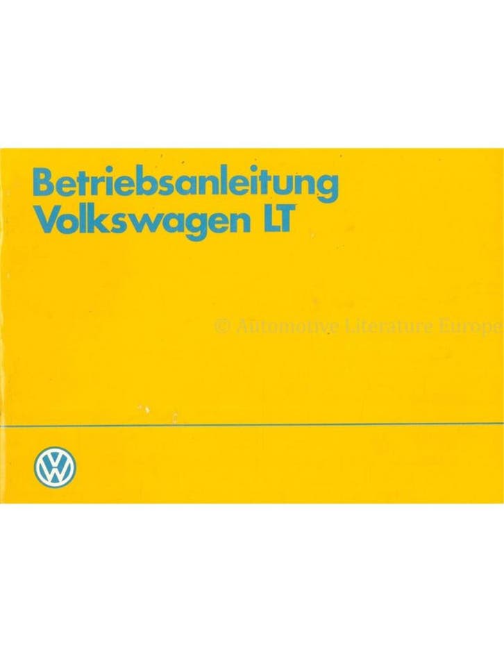 1984 VOLKSWAGEN LT INSTRUCTIEBOEKJE DUITS, Autos : Divers, Modes d'emploi & Notices d'utilisation