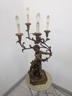 Lampe de table - Métal, Bois - Hauteur : 77 cm