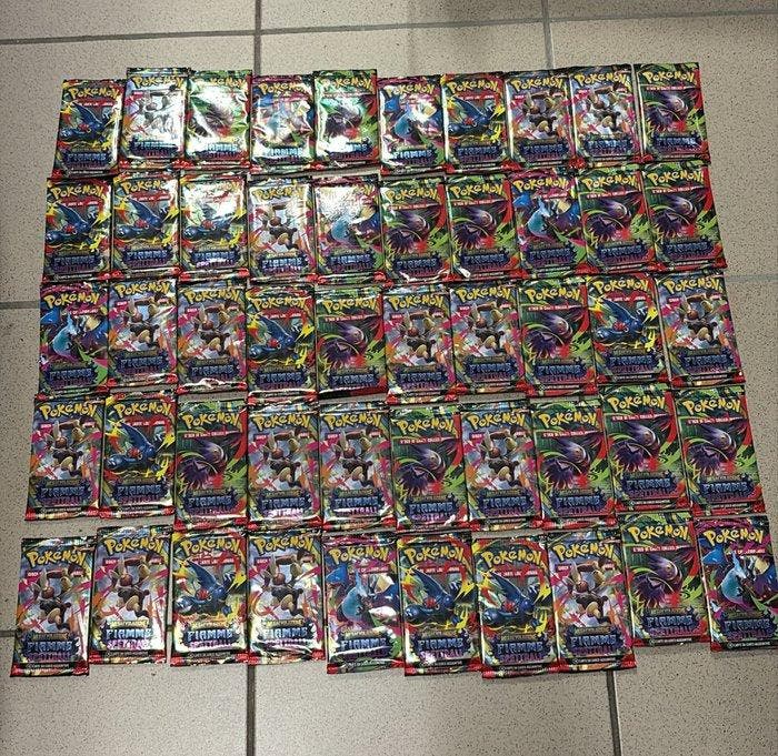 Pokémon - 100 Booster pack - Pokemon 100 Booster Pack Fiamme, Hobby en Vrije tijd, Verzamelkaartspellen | Pokémon