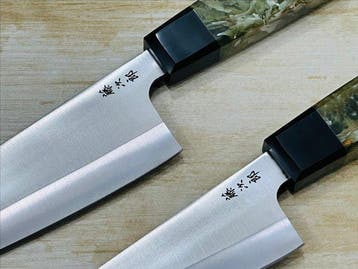 Keukenmes - Deba & Kiritsuke - Handafgewerkt Japans paar, Antiquités & Art, Antiquités | Ustensiles de cuisine