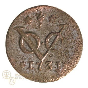 VOC - West-Friesland. 1 Duit 1731 t/m 1749 (9 verschillende), Postzegels en Munten
