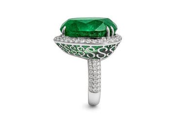 Zonder minimumprijs - Ring - 18 karaat Witgoud - 16.61ct., Nieuw