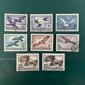 Autriche 1950/1953 - PAS DE RP : OISEAUX - Michel 955/956,, Gestempeld
