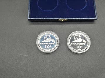 Frankrijk. 10 Francs 1996/1998, Set of 2 Coins (Zonder