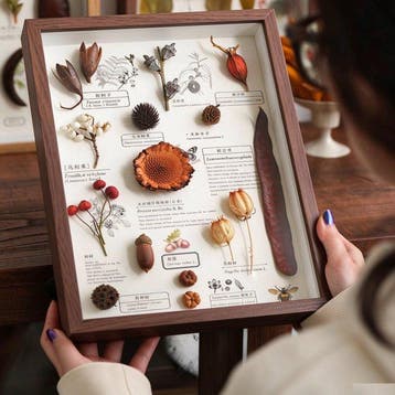 Diverse plantenzaden Taxidermie volledige montage - Various