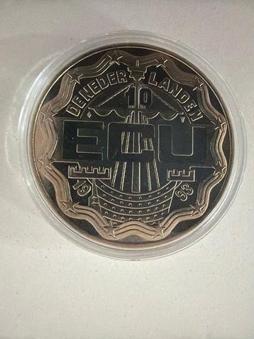 Nederland. ECU 1993, J. A. Leeghwater 22 gr. (Zonder