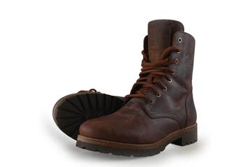 Panama Jack Biker boots in maat 41 Bruin, Kleding | Heren, Bruin, Verzenden, Boots, Zo goed als nieuw
