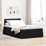 vidaXL Opbergbed met matras met hoofdeinde Zwart 120 x 190, Verzenden