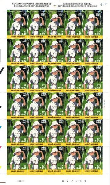 Belgique 2001 - 3 × Tintin au Congo