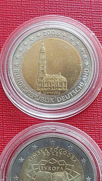 Duitsland, Slovenië. 2 Euro 2007/2008 Treaty of Rome +, Postzegels en Munten, Munten | Europa | Niet-Euromunten