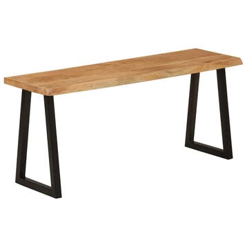 vidaXL Bankje met natuurlijke rand 105 cm massief acaciahout, Verzenden