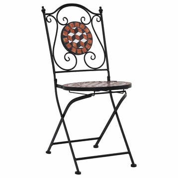 vidaXL 3-delige Bistroset mozaïek keramische tegel, Tuin en Terras, Verzenden, Nieuw